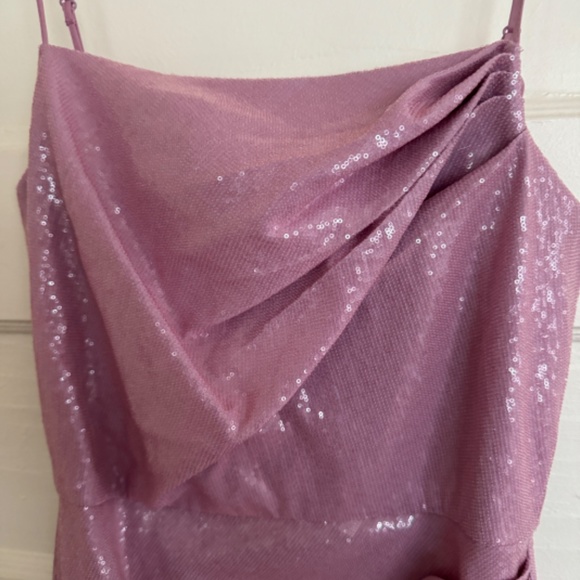 HALSTON Alania Ruched A-Line Sequin Gown - Picture 6 of 10